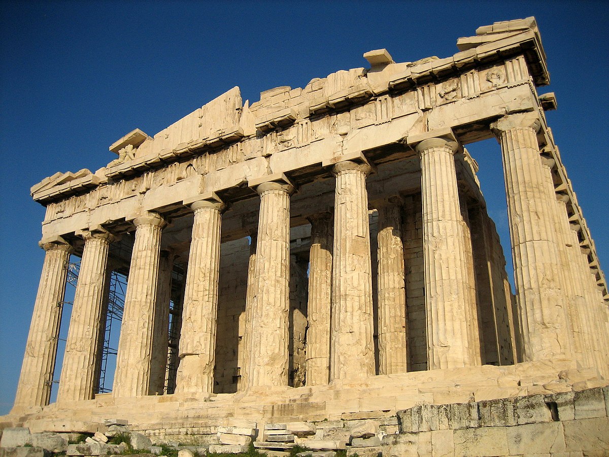 Đền Parthenon cổ kính nhìn từ phía Tây