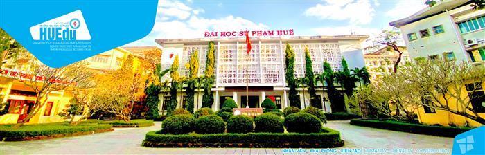 Cổng trường Đại học Sư phạm Huế với kiến trúc cổ kính