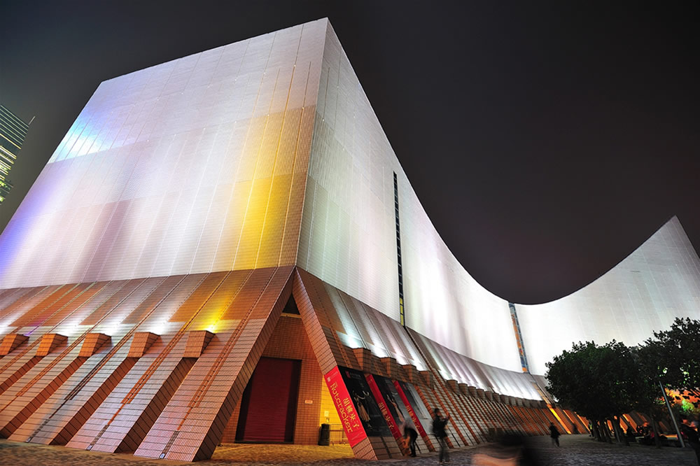 Mặt tiền Trung tâm Văn hóa Hong Kong với thiết kế độc đáo