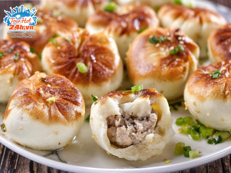 Món bánh bao áp chảo đặc trưng của ẩm thực Tô Châu