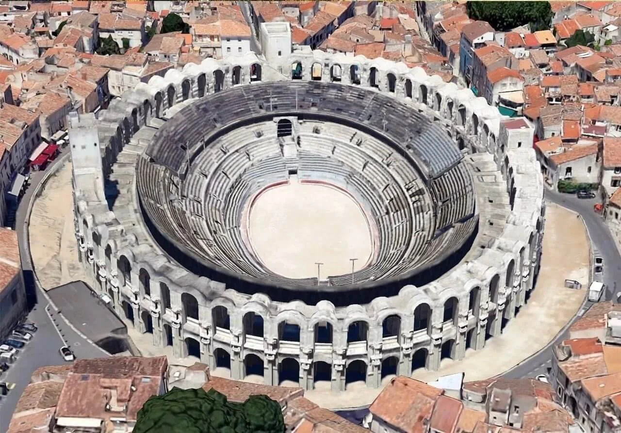 Toàn cảnh Đấu trường La Mã Arena di Verona nhìn từ bên ngoài