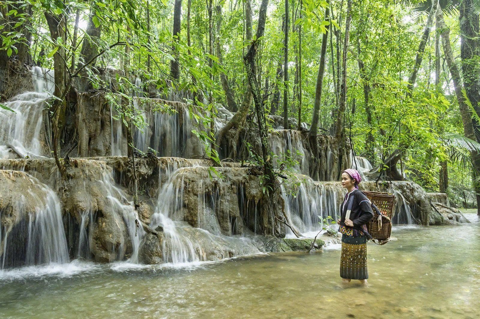 Thác nước ẩn mình sâu trong khu rừng nguyên sinh, mang vẻ đẹp hoang sơ ở Suối Đá Bàng