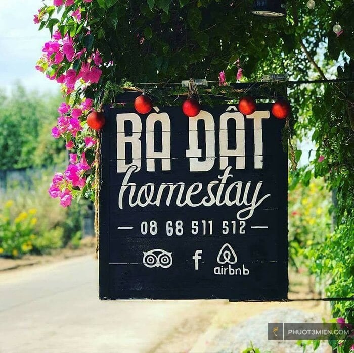 Toàn cảnh Bà Đất Eco Homestay với không gian xanh mát
