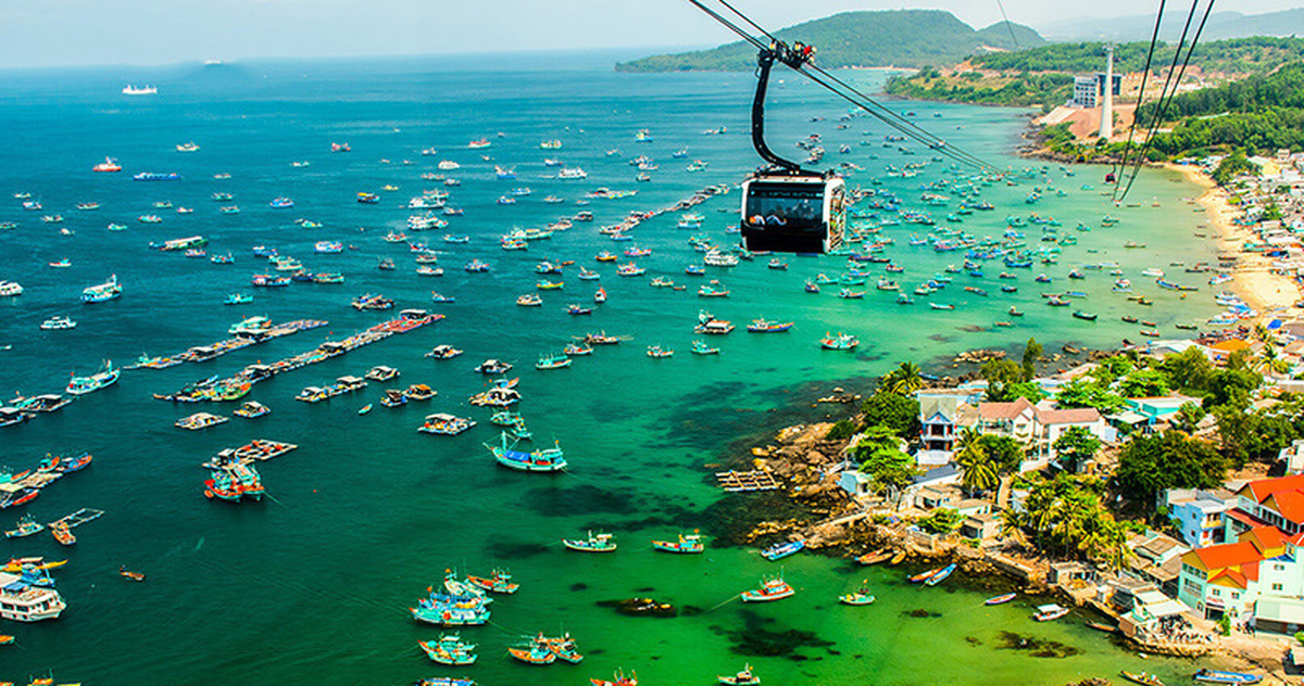 Khung cảnh chiều bình yên trên đảo