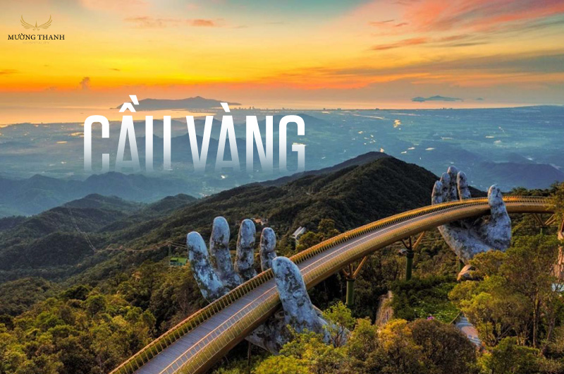 Cầu Vàng ở Bà Nà Hills, Đà Nẵng với kiến trúc độc đáo