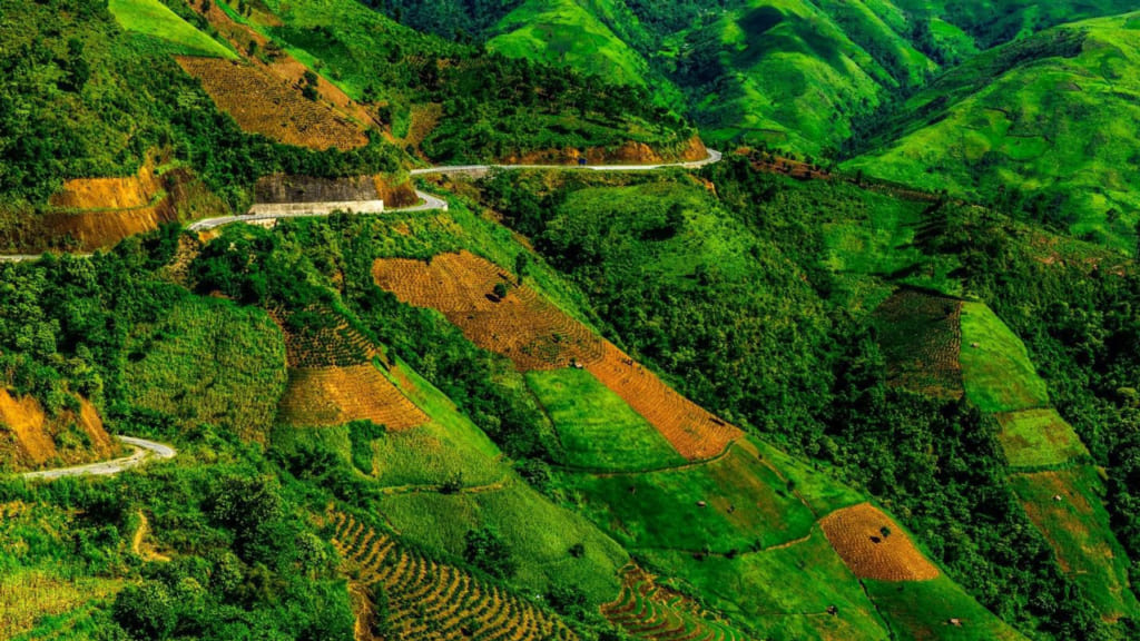 Đèo Pha Đin hoặc cảnh đường núi