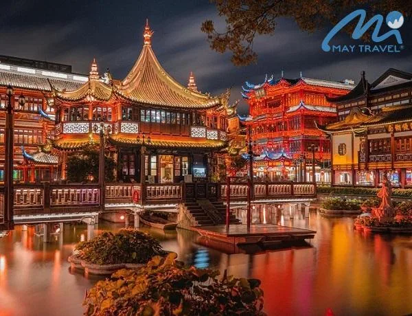 Vườn Yuyuan rực rỡ sắc hoa anh đào mùa xuân