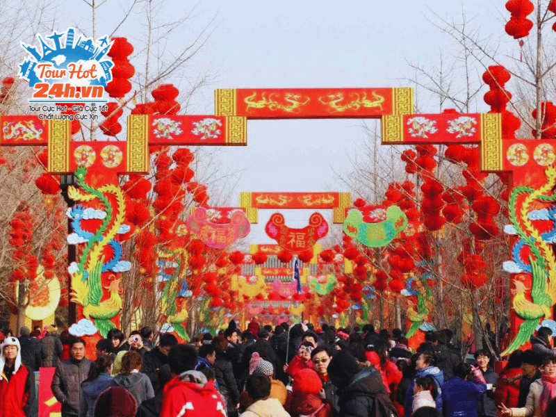 Lễ hội Tết Nguyên Đán tại Bắc Kinh với đèn lồng đỏ