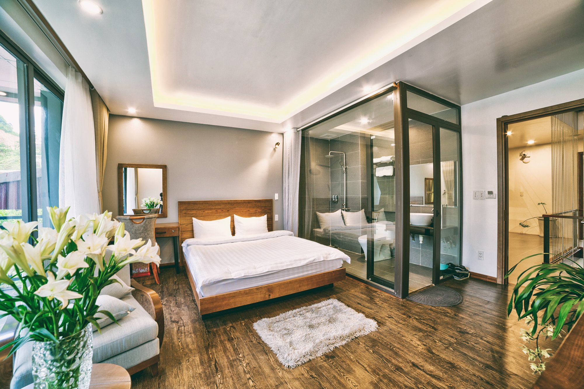 Nội thất ấm cúng tại Lustig Hostel Sapa