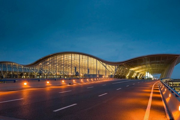 Toàn cảnh sân bay Phố Đông từ trên cao