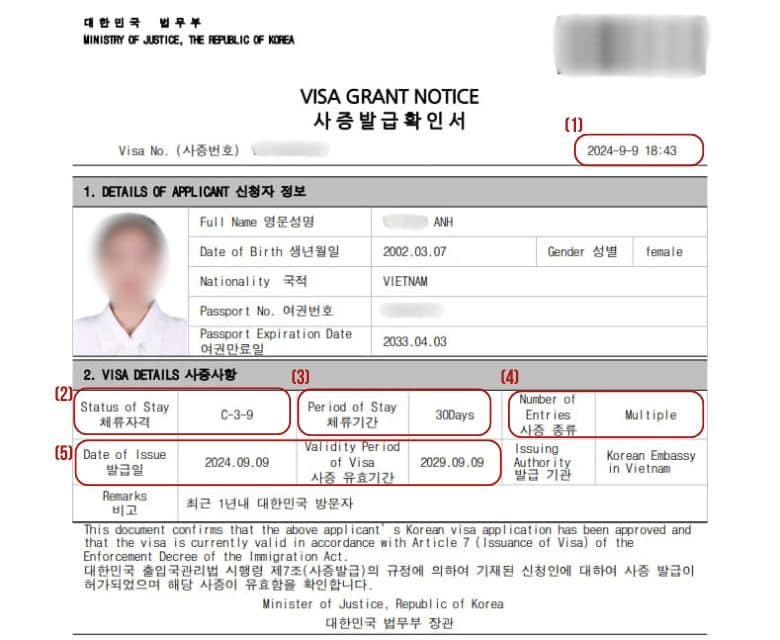 Trọn bộ hồ sơ xin visa Hàn Quốc tự túc