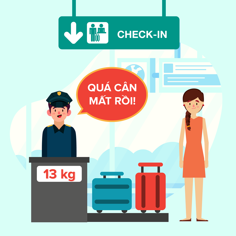 Khách du lịch sắp xếp hành lý tại sân bay