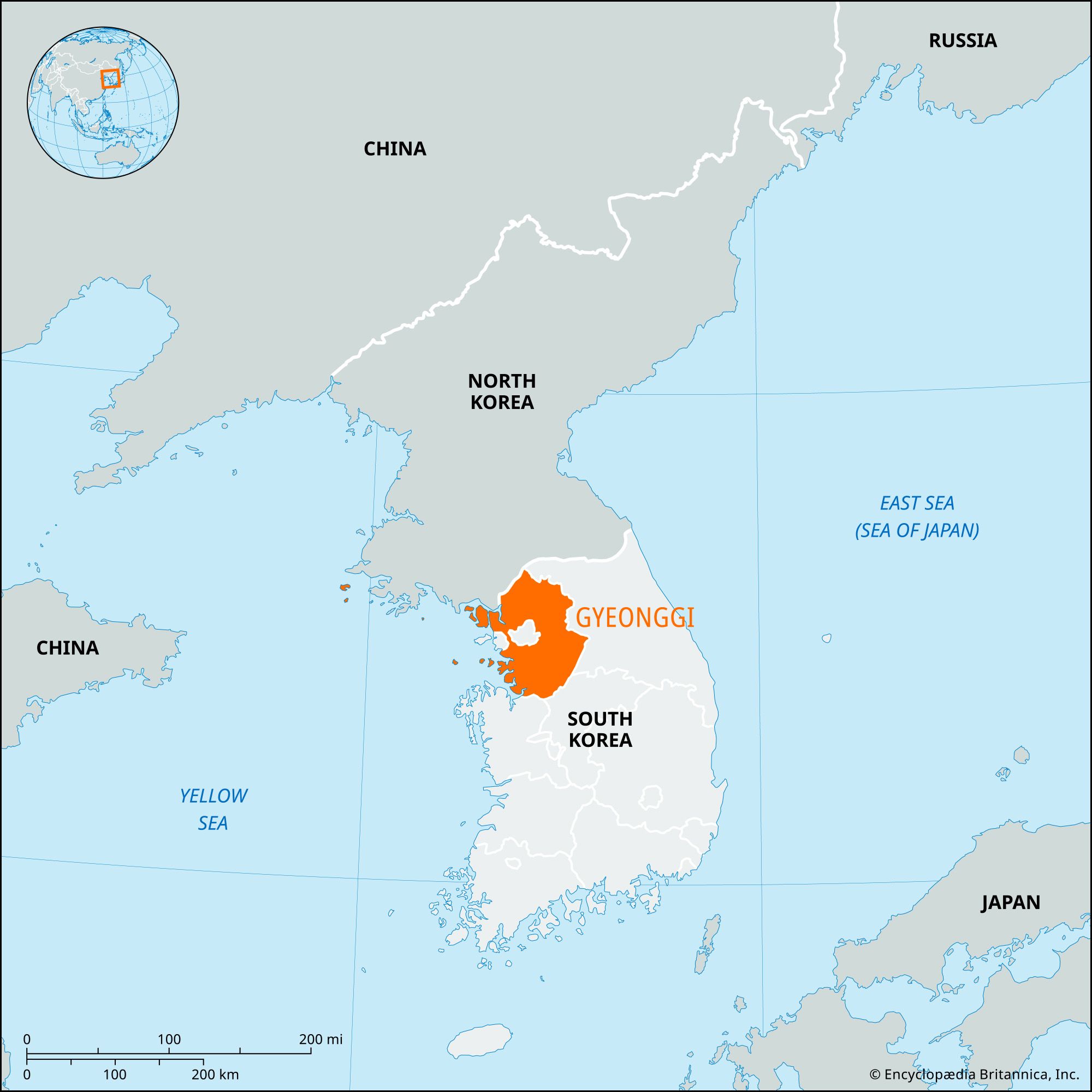 Bản đồ tỉnh Gyeonggi, Hàn Quốc