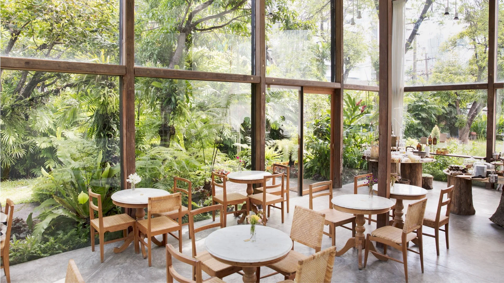 Organic products and drinks displayed at Patom Organic Living